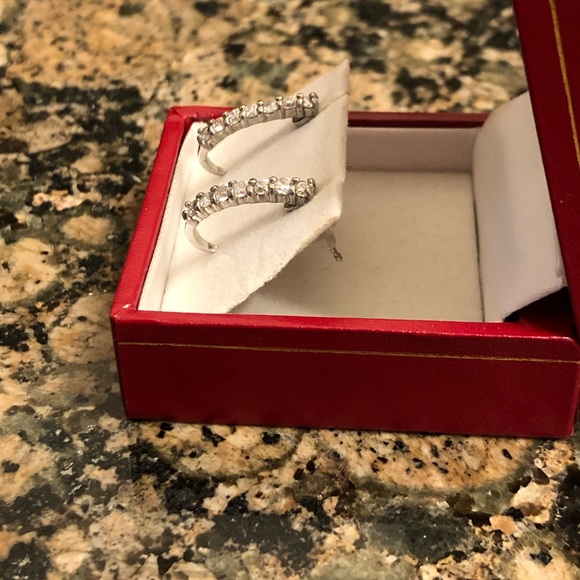 Crystal Loop Earrings - Picture 4 of 6